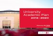 University Academic Plan