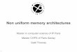Non uniform memory architectures Gaël Thomas Master CHPS 