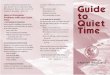 Guide to Quiet Time - St. Mark Coptic Orthodox Church of DC