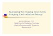 Managing the imaging dose during image-guided radiation therapy