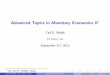 Advanced Topics in Monetary Economics II1 - Study Center