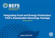 Integrating Food and Energy Production: FAO's - B2Match