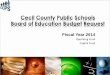 Cecil County Public Schools Board of Education Budget Request