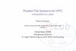 Parallel File Systems for HPC - SISSA People Personal Home Pages