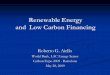 Renewable Energy and Low Carbon Financing