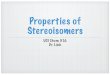 Properties of Stereoisomers - University of California, Irvine