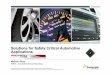Solutions for Safety Critical Automotive Applications