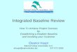 Integrated Baseline Reviews - Project Management Institute