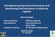 Strengthening Operational Research and Monitoring and 