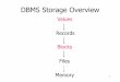 DBMS Storage Overview
