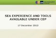 sea experience and tools available under cep - Gms-eoc.org