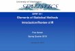 Elements of Statistical Methods Introduction/Review of R - Statistics