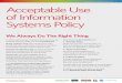 Acceptable Use of Information Systems Policy