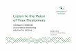 Listen to the Voice of Your Customers - About the AEB