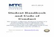 Student Handbook and Code of Conduct