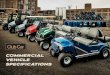 COMMERCIAL VEHICLE SPECIFICATIONS - Good Bull Golf Carts