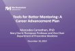 Tools for Better Mentoring: A Career Advancement Plan