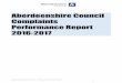 Aberdeenshire Council Complaints Performance Report 2016-2017