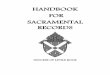 HANDBOOK FOR SACRAMENTAL RECORDS - DOLR.org