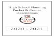 High School Planning Packet & Course Descriptions