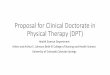 Proposal for Clinical Doctorate in Physical Therapy (DPT)