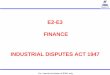INDUSTRIAL DISPUTES ACT 1947 (E1-E2)
