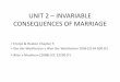 UNIT 2 INVARIABLE CONSEQUENCES OF MARRIAGE