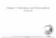 Chapter 11 Inheritance and Polymorphism (Cont’d)