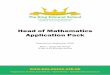 Head of Mathematics Application Pack