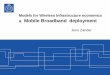 Models for Wireless Infrastructure economics Mobile 