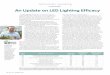 BY ERIK RUNKLE An Update on LED Lighting Efficacy