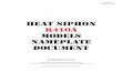 Heat Siphon R410A Models - Nameplate Data