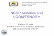 NCRP Activities and NORM/TENORM - Nucleus