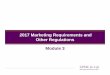 2017 Marketing Requirements and Other Regulations Module 3