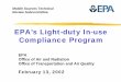 EPAs Light-duty In-use Compliance Program