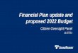 Citizen Oversight Panel financial plan update and proposed 