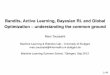 Bandits, Active Learning, Bayesian RL and Global 