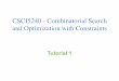 CSCI5240 - Combinatorial Search and Optimization with 
