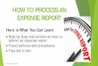 HOW TO PROCESS AN EXPENSE REPORT - McGill University
