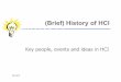 (Brief) History of HCI