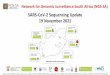 SARS-CoV-2 Sequencing Update 19 November 2021
