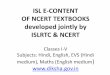 ISL E-CONTENT OF NCERT TEXTBOOKS developed jointly by 