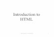Introduction to HTML - MSCS - Marquette University