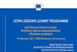 UCPM LESSONS LEARNT PROGRAMME