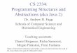 CS 2334: Programming Structures and Abstractions (aka Java 2)