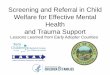 Screening and Referral in Child Welfare for Effective 