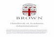 Handbook of Academic Administration - Brown