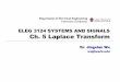 ELEG 3124 SYSTEMS AND SIGNALS Ch. 5 Laplace Transform