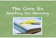 Reading for Meaning - Unit #8 Learning Center