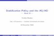 Stabilization Policy and the AS/AD